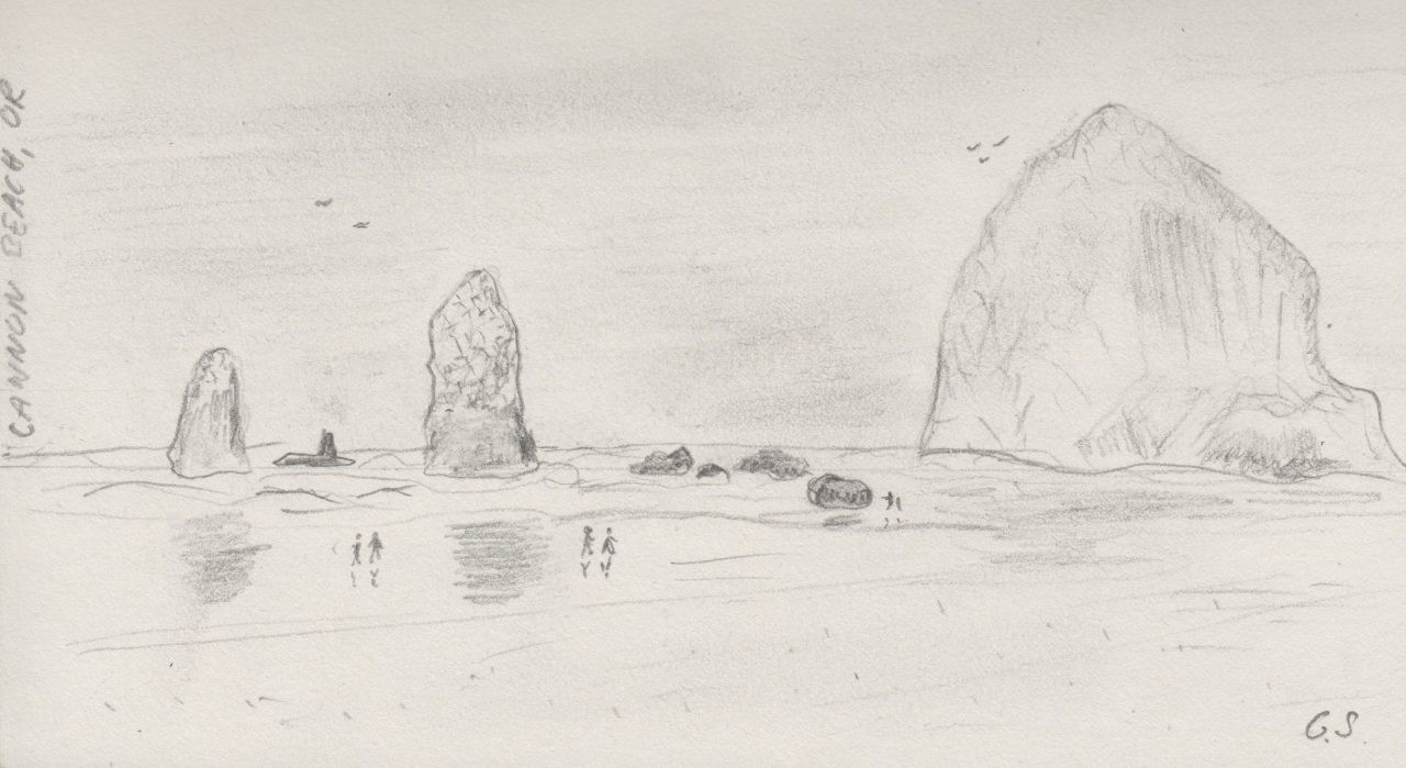 The Needles, Haystack Rock  #travelsketch