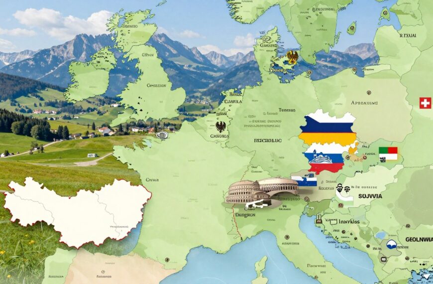 Z kim graniczy Austria – lista sąsiadów i położenie w Europie