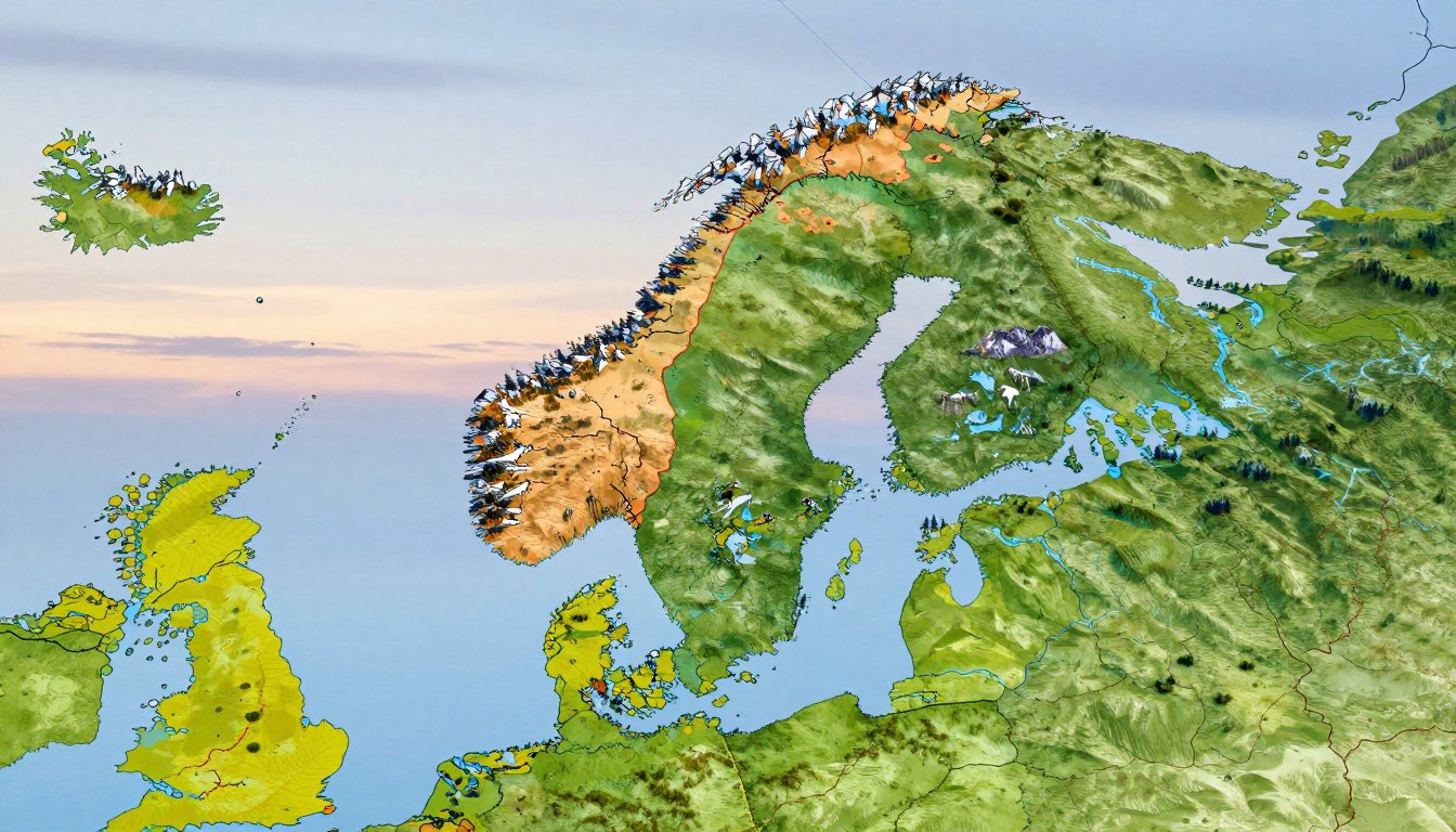 Z kim graniczy Norwegia