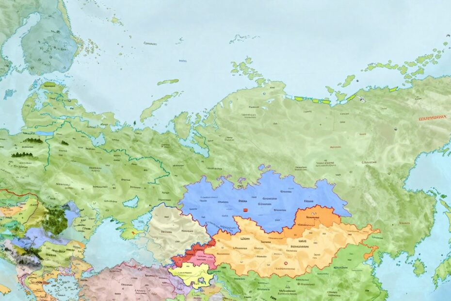 Z kim graniczy Rosja – mapa