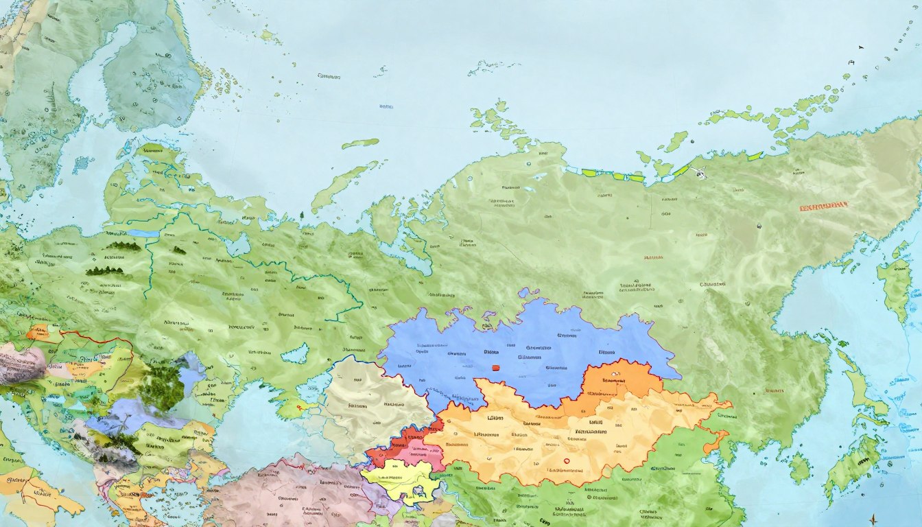 Z kim graniczy Rosja – mapa